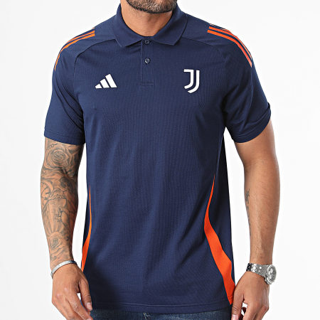 Adidas Sportswear - Polo Manches Courtes A Bandes Juventus IS5793 Bleu Marine