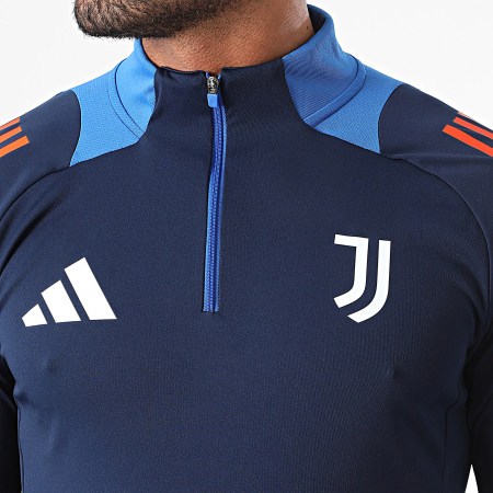 Adidas Sportswear - Tee Shirt Manches Longues A Bandes Juventus IS5820 Bleu Marine