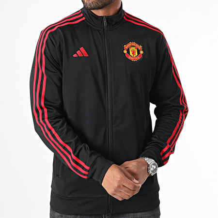 Adidas Performance - Manchester United Striped Zip Jacket IT4177 Negro