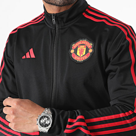 Adidas Sportswear - Veste Zippée A Bandes Manchester United IT4177 Noir