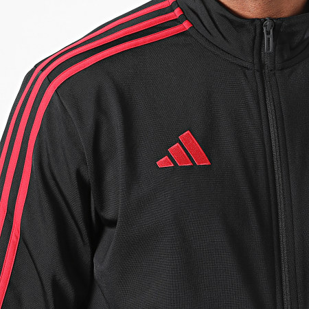 Adidas Sportswear - Giacca con zip a righe del Manchester United IT4177 Nero