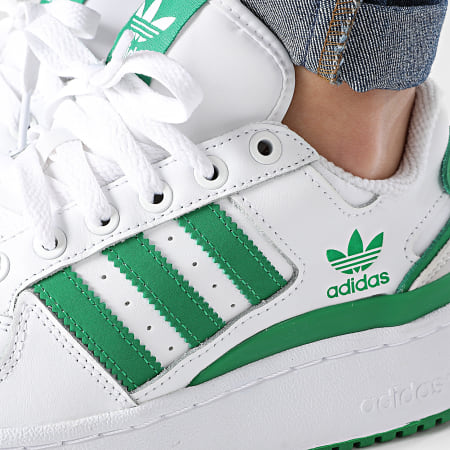 Adidas tennis shoes green and white clearance