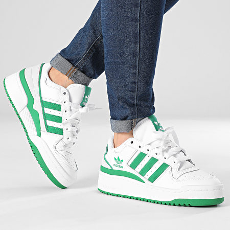 Forum Bold Stripes Zapatillas Mujer W IH2482 Calzado Blanco Verde Gris Uno