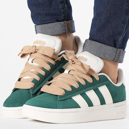 Baskets Femme Grand Court Alpha 00s IH3850 Core Green Off White Magic Beige