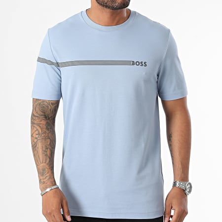 BOSS Tee Shirt Tee 50519343 Azul claro Ryses