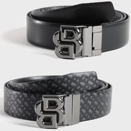 BOSS - Ceinture Réversible Icon Mono Noir