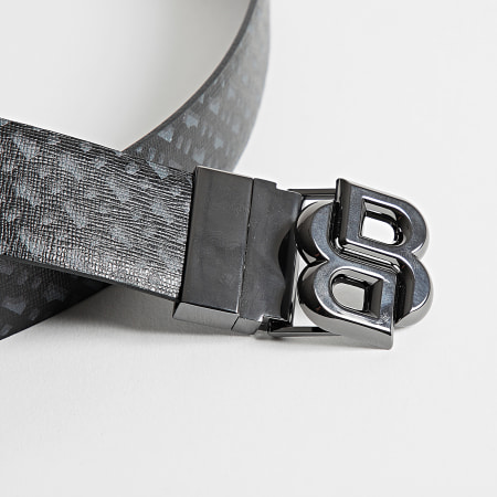 BOSS - Ceinture Réversible Icon Mono Noir