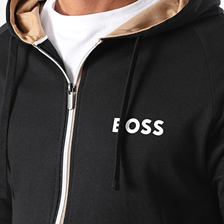 BOSS - Authentic hooded zip-up sweatshirt 50521773 Black - Ryses