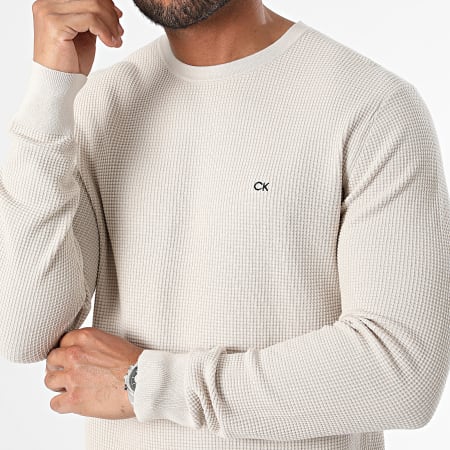 Calvin Klein - Sweat Crewneck Waffle Structure 3031 Beige