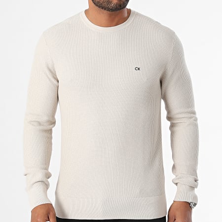 Calvin Klein - Sweat Crewneck Waffle Structure 3031 Beige