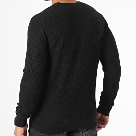 Calvin Klein - Sudadera Waffle Structure Cuello redondo 3031 Negro