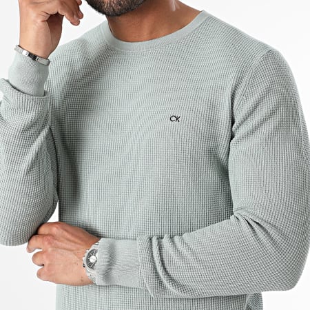 Calvin Klein - Sweat Crewneck Waffle Structure 3031 Gris