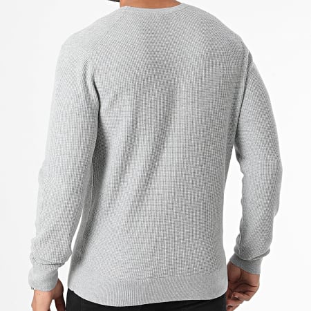Calvin Klein - Sweat Crewneck Waffle Structure 3031 Gris Chiné
