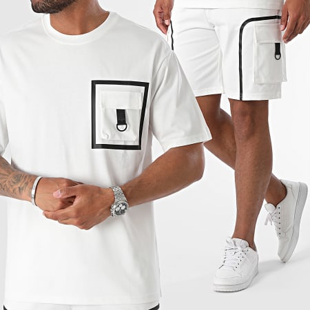 Classic Series - Wit T-shirt en Cargo Short Set