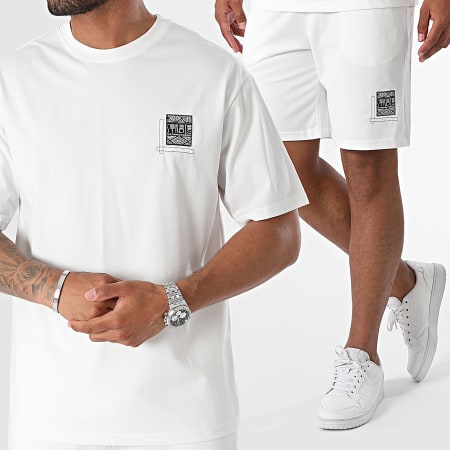 Classic Series - Ensemble Tee Shirt Oversize Et Short Jogging Blanc