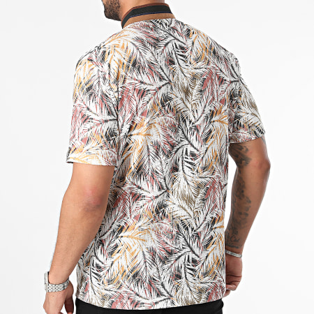 Classic Series - Polo Manches Courtes Blanc Beige Floral