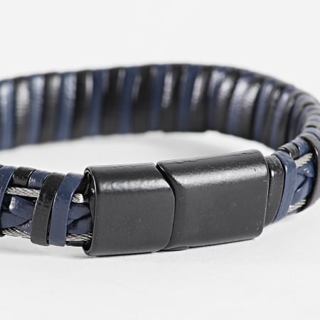 Classic Series - Bracelet Noir Bleu Marine Argenté