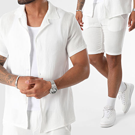 MTX Set camicia e pantaloncini a maniche corte bianco Ryses