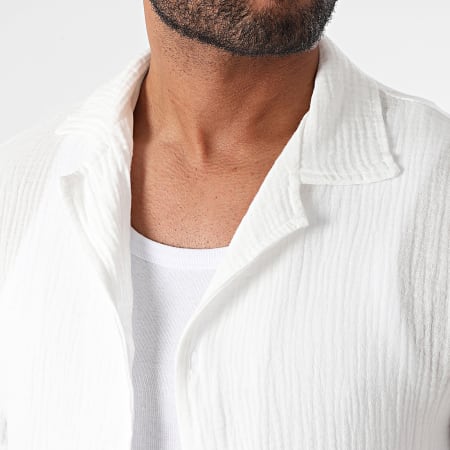 MTX - Ensemble Chemise Manches Courtes Et Short Blanc