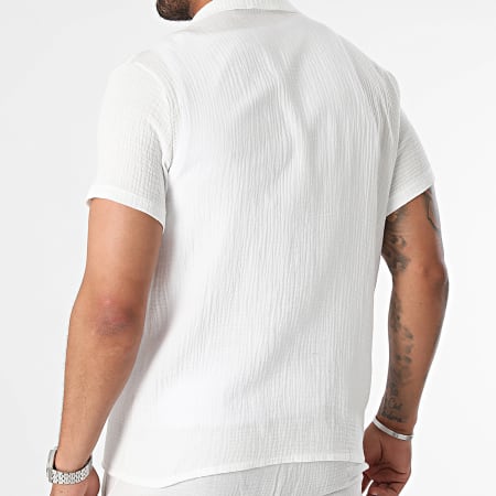 MTX - Ensemble Chemise Manches Courtes Et Short Blanc