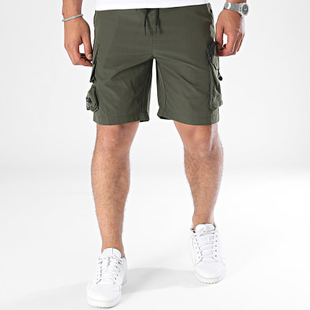MTX - Pantalones cortos cargo caqui verdes