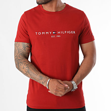 Tommy Hilfiger - 1797 Camiseta Logo Burdeos
