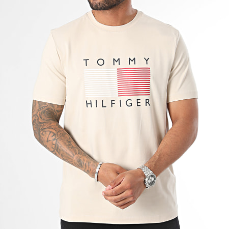 Tommy Hilfiger - Maglietta Grande Grafica 6437 Beige