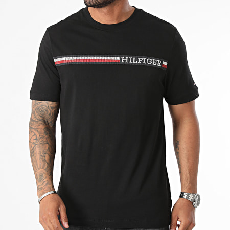 Tommy Hilfiger - Tee Shirt Chest Stripe 6739 Negro