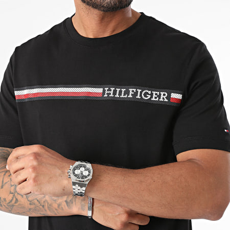 Tommy Hilfiger - Tee Shirt Chest Stripe 6739 Negro