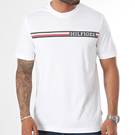 Tommy Hilfiger - Camiseta pecho rayas 6739 Blanco