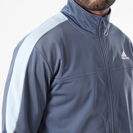 Adidas Sportswear - IY6673 Set giacca con zip e pantaloni da jogging azzurro navy