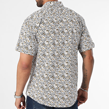 Armita - Slim Blanco Negro Amarillo Camisa Manga Corta