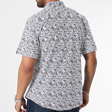 Armita - Camisa de manga corta Slim White Navy Brown