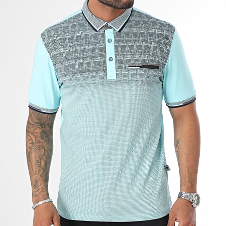 Armita - Turquoise polo met korte mouwen