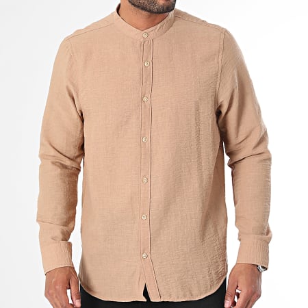 Armita - Camel shirt met lange mouwen