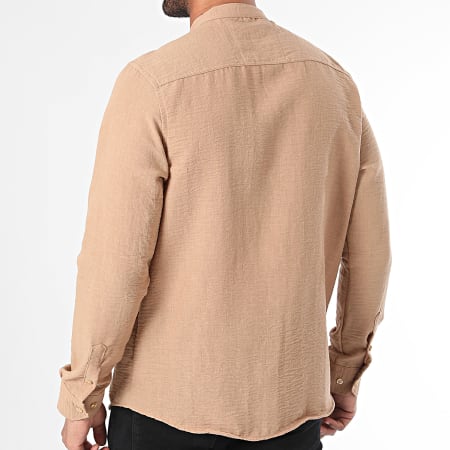 Armita - Camel shirt met lange mouwen