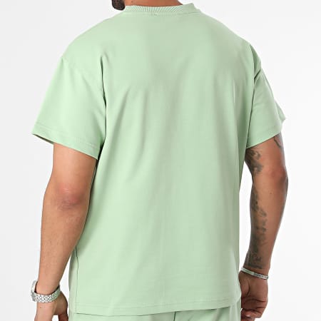 Armita - Conjunto de camiseta verde claro y pantalón corto de jogging