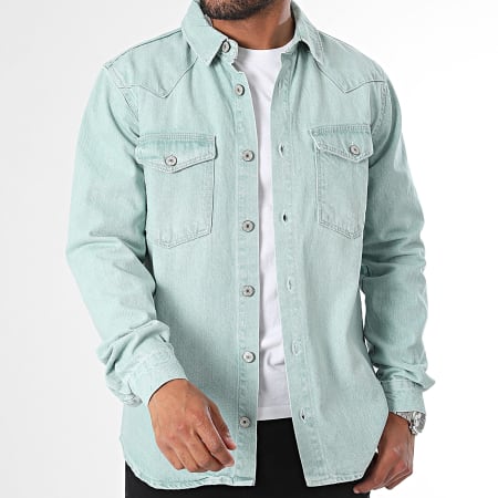 Armita - Camicia di jeans verde chiaro