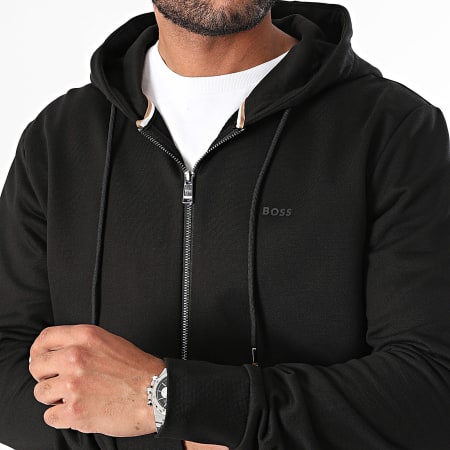 BOSS - Seeger 92 Hooded Zip Sweatshirt 50471960 Zwart