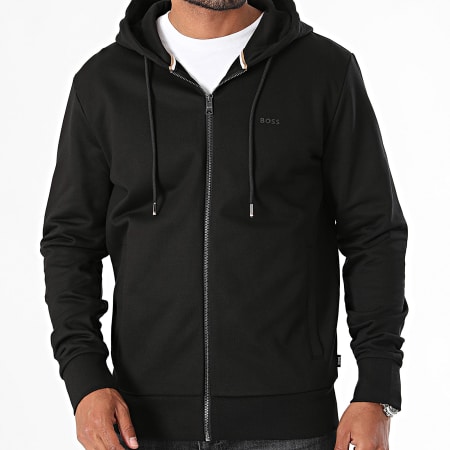 BOSS - Sudadera con capucha y cremallera Seeger 92 50471960 Negro