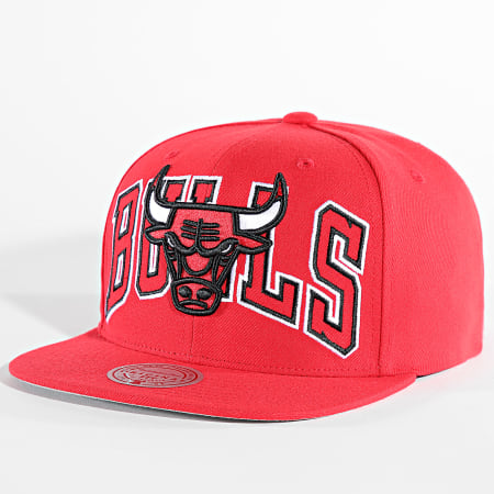 Mitchell and Ness - Chicago Bulls NBA Snapback Cap met volledige voorkant HHSS7646 Rood