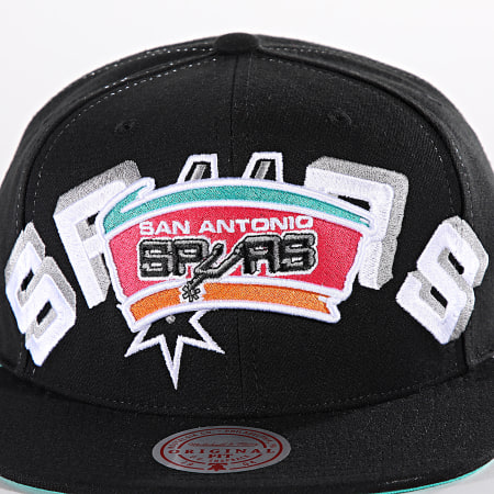 Mitchell and Ness - Casquette Snapback NBA Full Frontal San Antonio Spurs HHSS7647 Noir