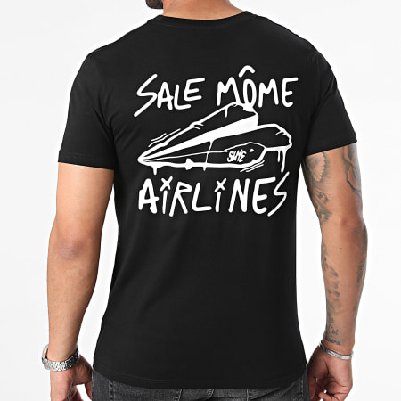 Sale Môme Paris - Tee Shirt Airlines Back Noir