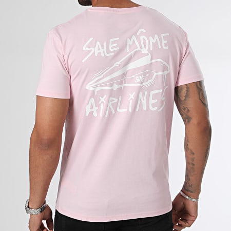 Sale Môme Paris - Camiseta Airlines Back Rosa