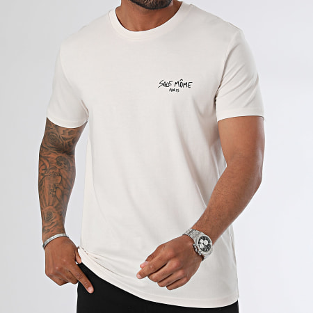 Sale Môme Paris - Tee Shirt Airlines Back Beige