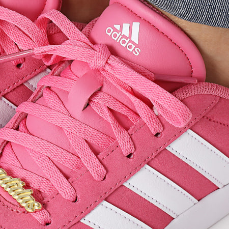 Adidas Originals - Sneakers donna VL Court 3.0 K ID9072 Rosa Fusion Cloud Bianco Grigio Quattro
