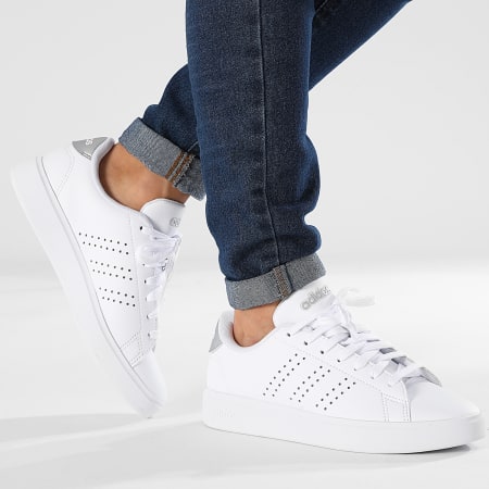 Adidas Sportswear - Baskets Femme Advantage 2.0 IG9175 Footwear White Grey Two Silver Metallic