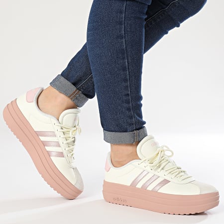 Adidas Sportswear - Vrouwen VL Court Bold IH3080 Ivoor Roze San Roze Sneakers