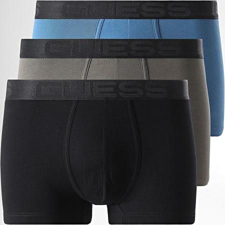 Guess - Set di 3 boxer U4YG03-K6YW0 Blu Grigio Nero