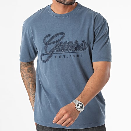 Guess - M4YI21-K8FQ4 Tee Shirt Navy Heide Blauw